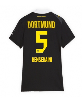Borussia Dortmund Ramy Bensebaini #5 Maglia Gara Trasferta Repliche 2026-27 Donna Maniche Corte Borussia Dortmund Ramy Bensebaini #5 Maglia Gara Trasferta Repliche 2026-27 Donna Maniche Corte